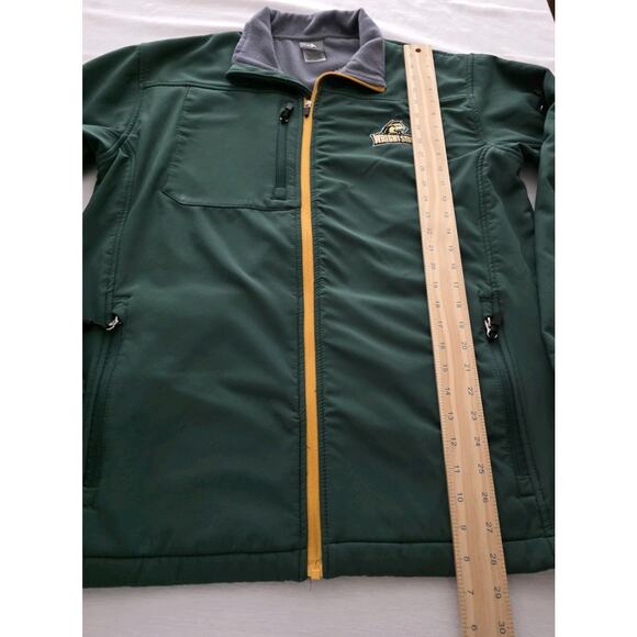 KA Knights Apparel Wright State Raiders Mens L Green Full Zip Jacket Pre-owned - Picture 7 of 13